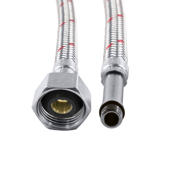8mm PEX Core Stainless Steel Mixer Tap Hose Pair (350mm)