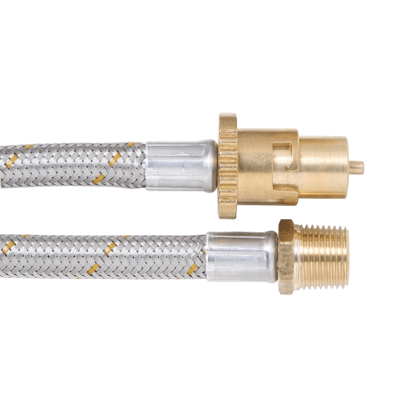 10mm Stainless Steel Gas Hose 1/2″ BSP M x Bayonet (1200mm)