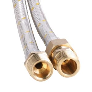10HGS 10mm Stainless Steel Gas Hose 1/2" BSPM +Union x 1/2" BSPMT - Connection