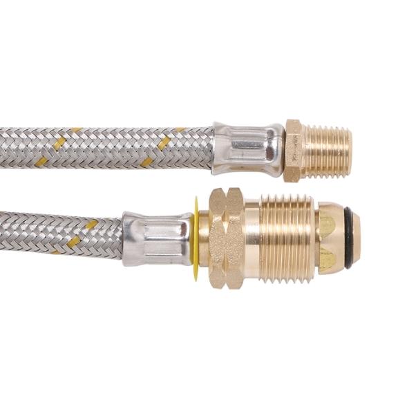 6mm Stainless Steel Pigtail 1/4″ NPT M x POL (600mm)